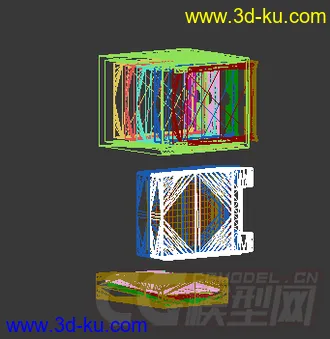 文件摆放 分层箱子模型的图片