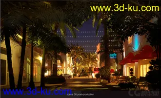 3D打印模型EA23-10套迈阿密城市场景的图片