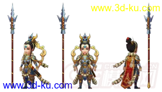 Q版二郎神模型的图片