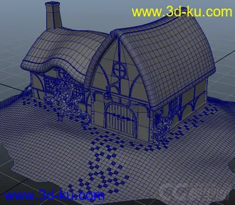 3D打印模型Q版小木屋的图片