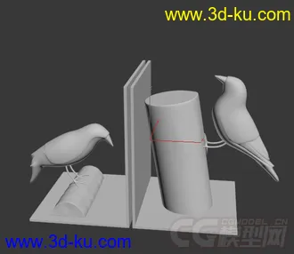 鸟 笔筒 装饰摆设模型的图片