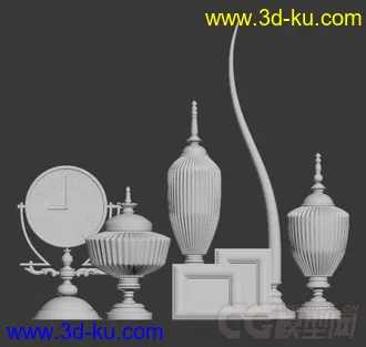 钟 相框 花瓶等装饰摆设模型的图片