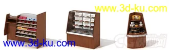 3D打印模型超市各种高精度、饮料、蔬菜、生活品、货架等的图片