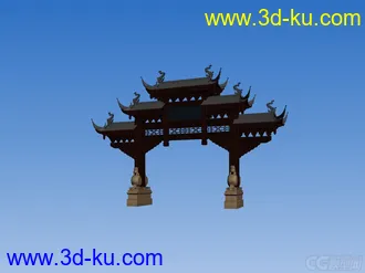 3D打印模型木牌坊的图片