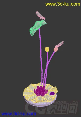 荷花 装饰模型的图片