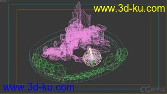 3D打印模型假山水池的图片