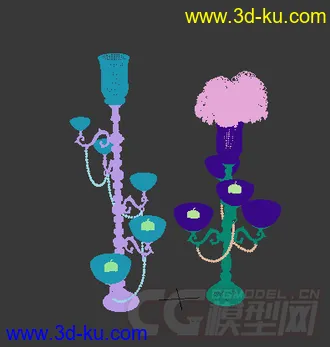 欧式蜡烛灯模型的图片