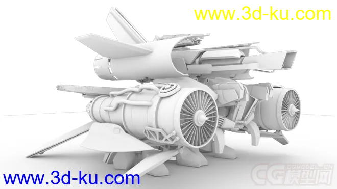 科幻机械飞行器变形金刚飞行器飞机模型的图片2