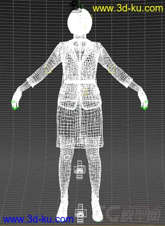 穿着蓝色的裙装的妹子模型的图片