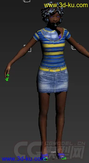 一个黑色人种 女人模型的图片