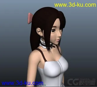 3D打印模型自己做的一个卡通小女孩，衣服可以脱哦！欢迎绅士的图片