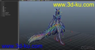 3D打印模型LOL阿狸绑定，动画的图片