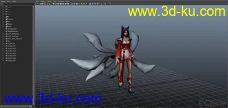 3D打印模型LOL阿狸绑定，动画的图片