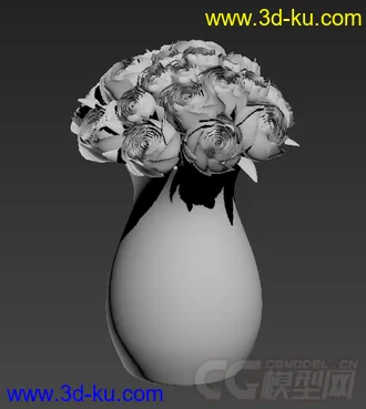 一束玫瑰花模型的图片