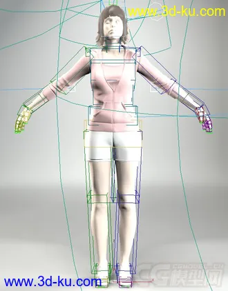 欧洲妹子模型 可3D打印的图片