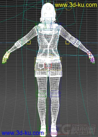 欧洲妹子模型 可3D打印的图片