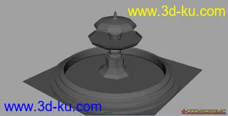 3D打印模型带图的场景喷泉简模的图片