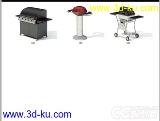 3D打印模型水井，烤箱，烧烤，摇椅躺椅，咖啡桌子，小品，阳伞，草地灯壁灯路灯，小木桥的图片