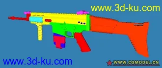 3D打印模型scar-h突击步枪的图片