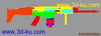 3D打印模型scar-h突击步枪的图片