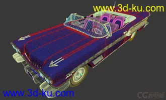 3D打印模型精品车—— 庞蒂亚克 老式经典老爷车 复古敞篷轿车 超级跑车的图片
