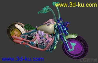 3D打印模型精品—小型摩托车 哈雷机车的图片
