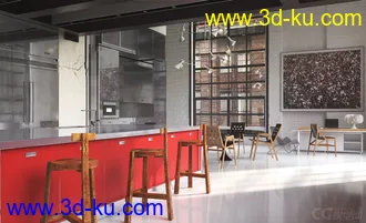 3D打印模型E.A.Vol.34--5间完整贴图的室内场景的图片