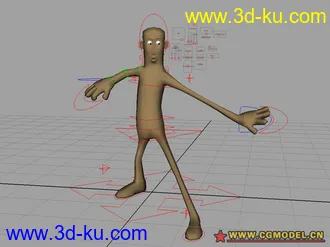 3D打印模型绑定非常好的小黄人，非常适合动画练习的图片