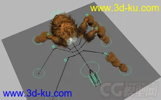 3D打印模型Dead Mother Creature Rig的图片