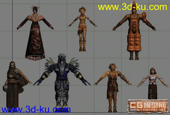 最终幻想Ⅹ7位主角模型的图片1