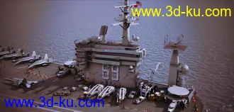 精品模型—精致航空母舰群 海上导弹驱逐舰 航空母舰加油船 武装反恐军舰 海上运输舰的图片