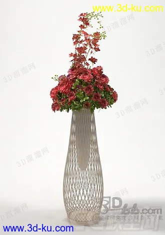 3D打印模型盆栽，小品，植物，花，花盆，花坛的图片