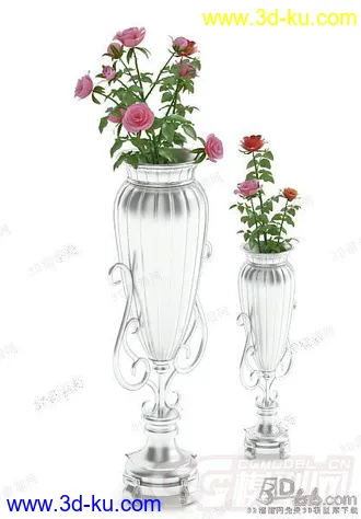 3D打印模型盆栽，小品，植物，花，花盆，花坛的图片