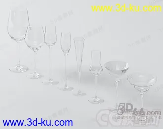 3D打印模型玻璃杯，杯子，各种杯子，红酒杯子，香槟杯子，的图片