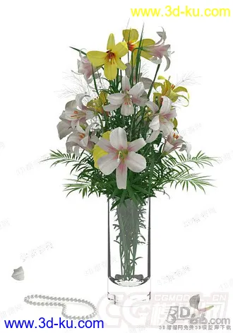 3D打印模型花瓶，植物，花草，花盆，盆栽，装饰品，小摆件，小品的图片