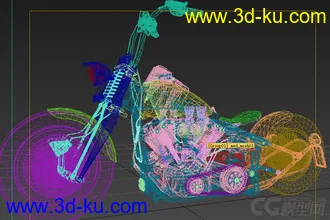一个非常帅的摩托车模型的图片