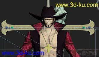 3D打印模型ps3 海贼王无尽世界红-鹰眼【有绑定骨骼】的图片