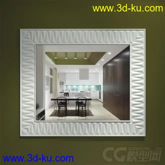 正方形的挂镜模型的图片