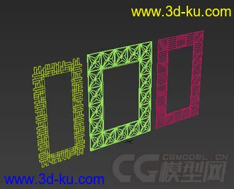 长方形的落地镜模型的图片