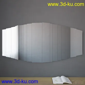 墙壁上的镜子模型的图片