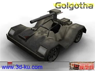 3D打印模型未来概念型战车（低模）的图片