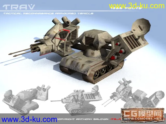 未来概念型战车（低模）模型的图片7