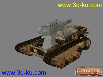 3D打印模型未来概念型战车（低模）的图片