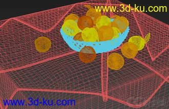 一筐写实的水蜜桃模型的图片