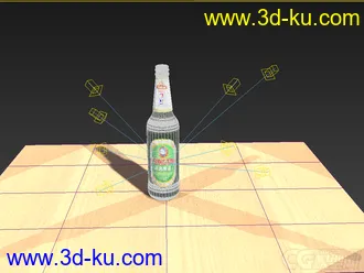 3D打印模型写实啤酒酒瓶的图片