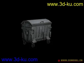 3D打印模型一个垃圾箱的图片
