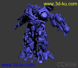 精细的3D打印模型，变形金刚，铁皮机器人，汽车人，包含车辆原型。内含STL源文件的图片