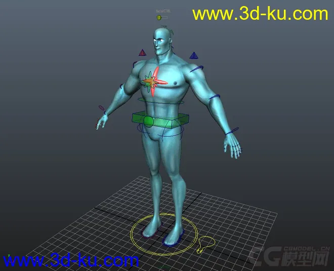 Captain Atom RIG w.textures模型的图片4