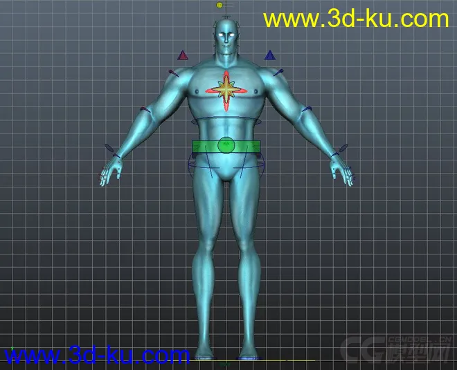 Captain Atom RIG w.textures模型的图片6