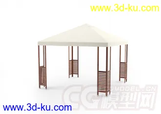 宜家室外 白色的帐篷模型的图片